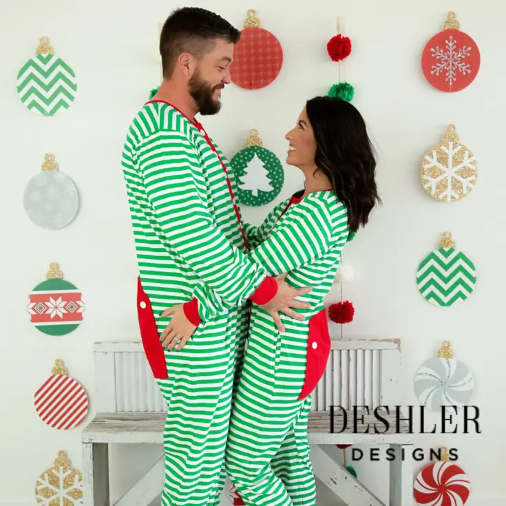 Image for Adult Christmas pjs, adult christmas pajamas, trap door pjs, trap door pajamas, family pajamas - Etsy