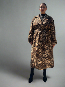 Aria Double Breasted Trench- Leopard Why Plus Size High Waist Styles Are Called “Flattering” and Why That Rule Needs to Retire Baacal x ThredUp Baacal by Cynthia Vincent