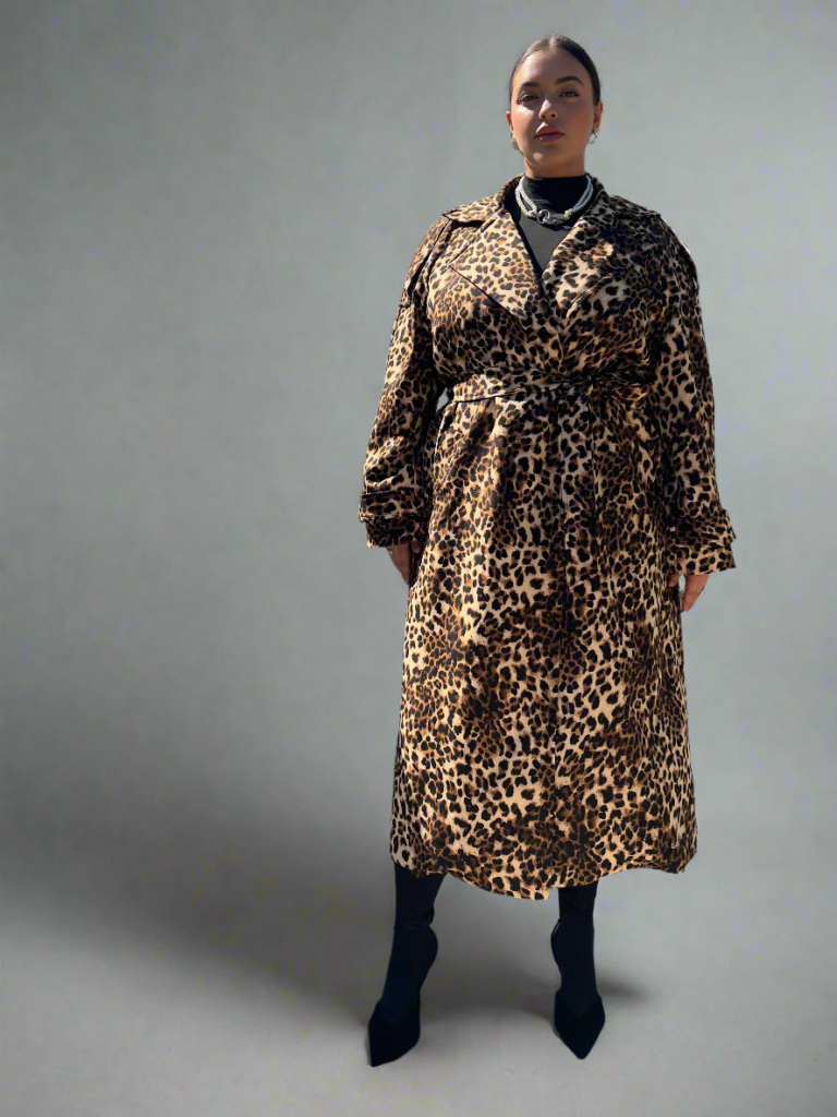 Aria Double Breasted Trench- Leopard

Why Plus Size High Waist Styles Are Called “Flattering” and Why That Rule Needs to Retire