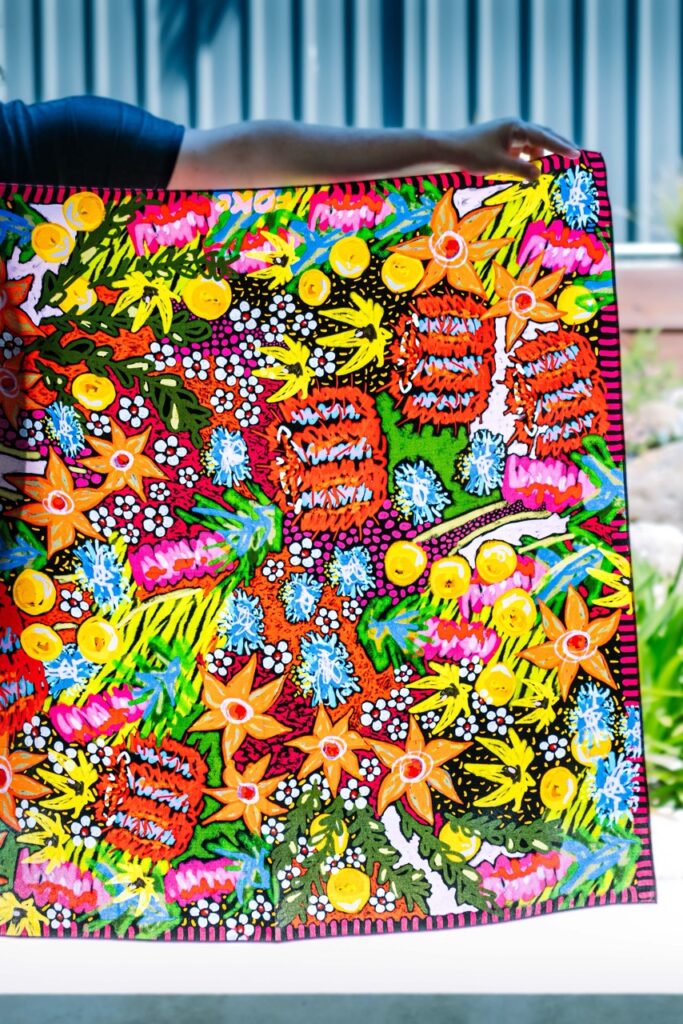 Foke Scarf in Bush Disco Print