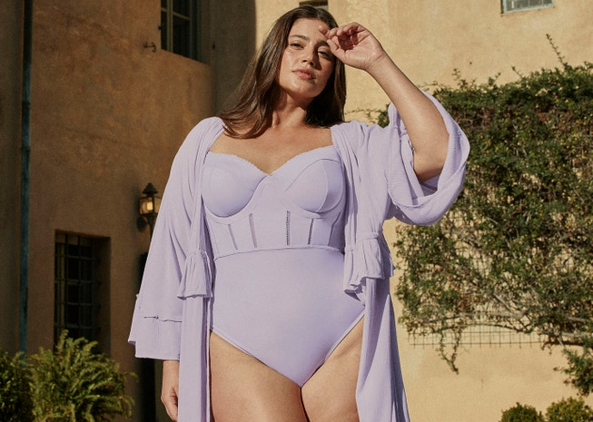 plus size one piece swimsuits from Eloquii