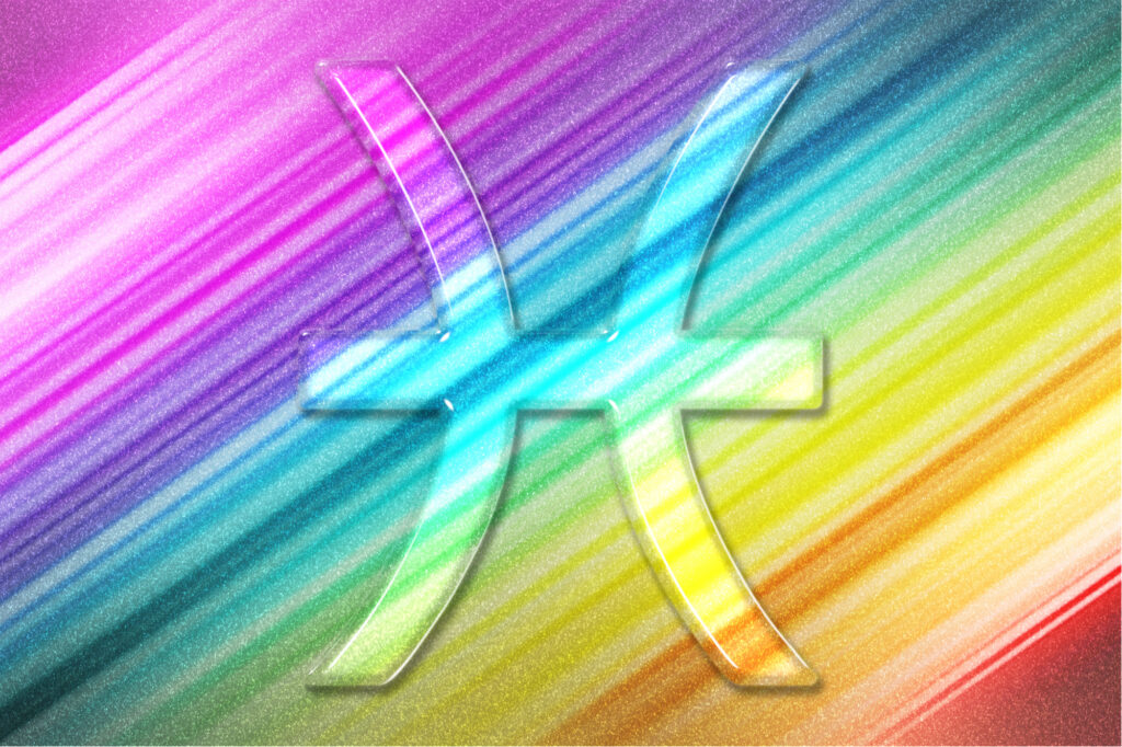 Pisces zodiac sign, Horoscope Astrology background, Pisces horoscope symbol, colored pattern background