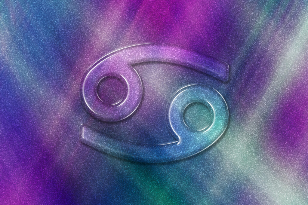 Cancer zodiac sign, Horoscope Astrology background, Cancer horoscope symbol, colored pattern background