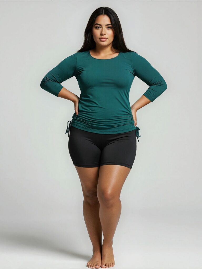 Margaux Swim Top plus size rash guard