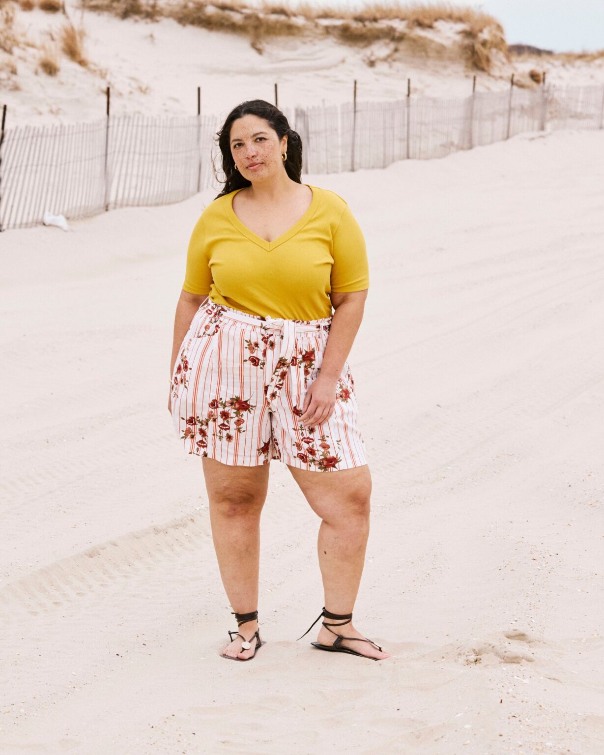 linen plus size shorts