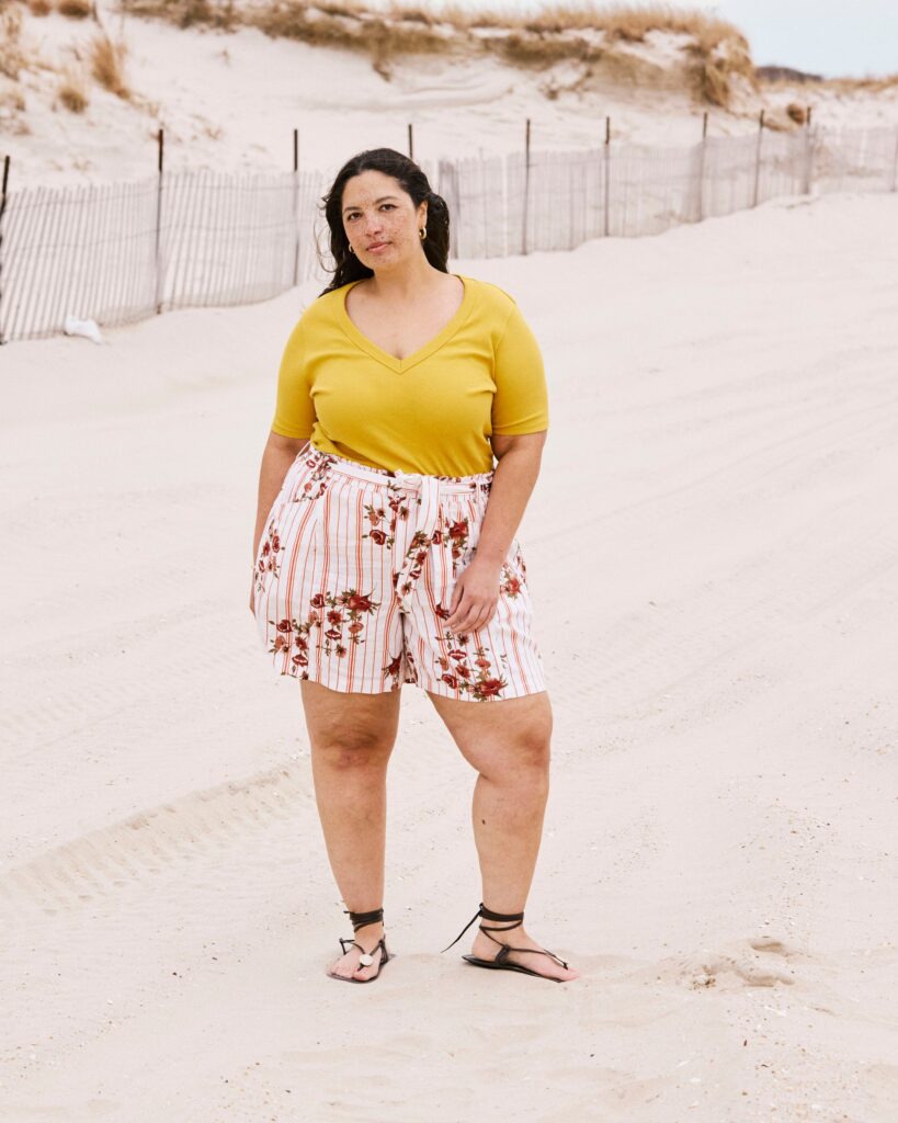 linen plus size shorts 