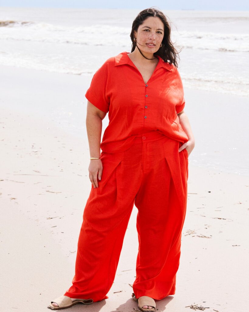 Marley Wide Leg Plus Size Linen Pants