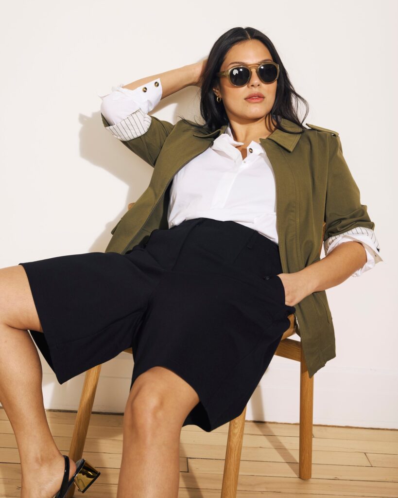 ponte plus size shorts