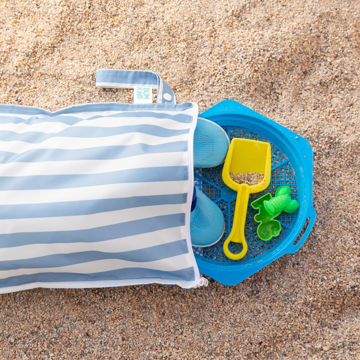 Image for Wet Bag Plus 2 Pack: Blue + Yellow Stripe