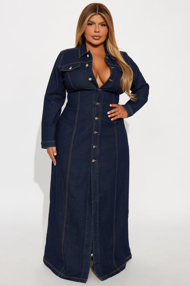 plus size denim dress