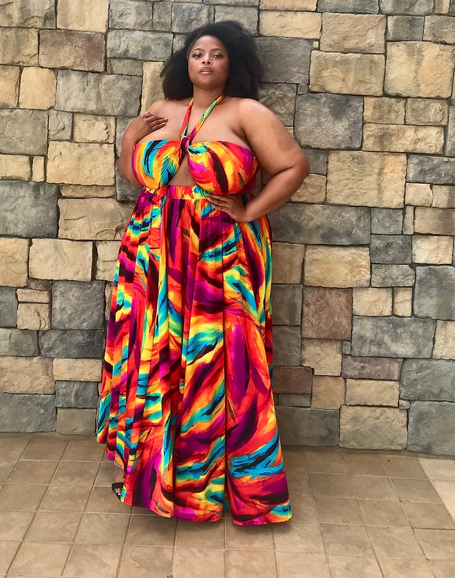 WATERCOLOR PRINT MAXI SKIRT

indie plus size brands