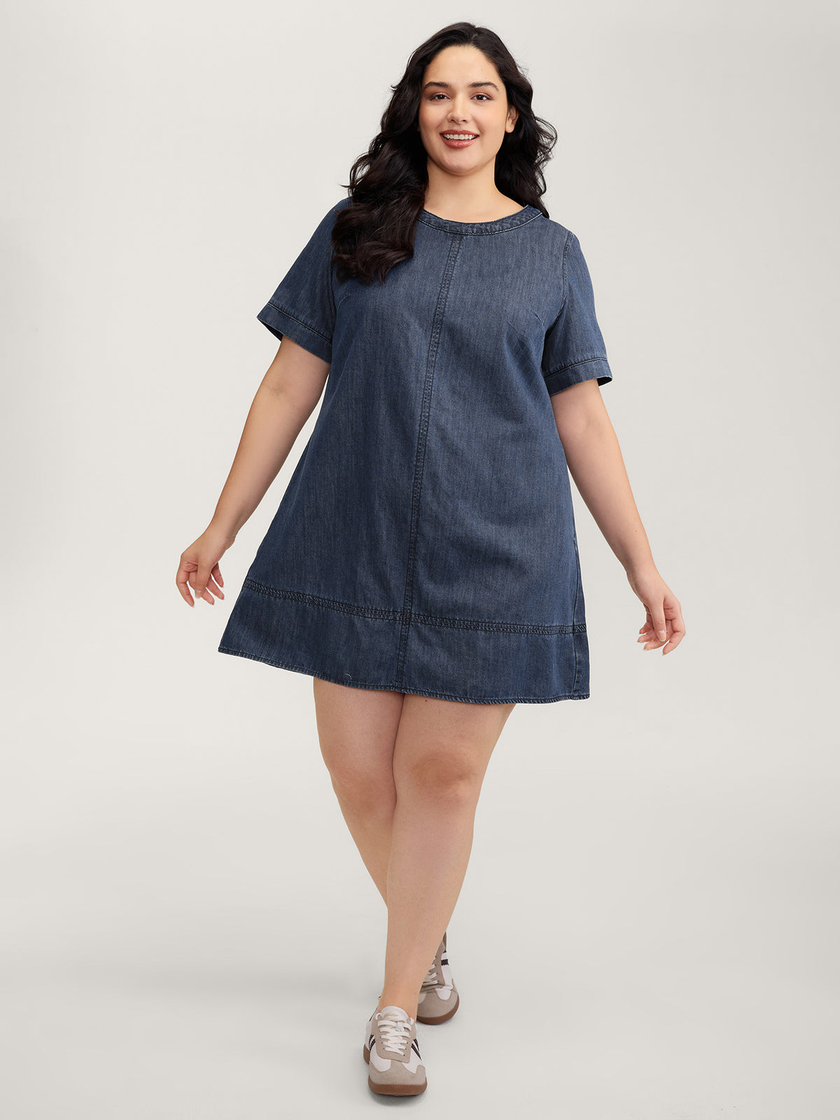 plus size denim dress