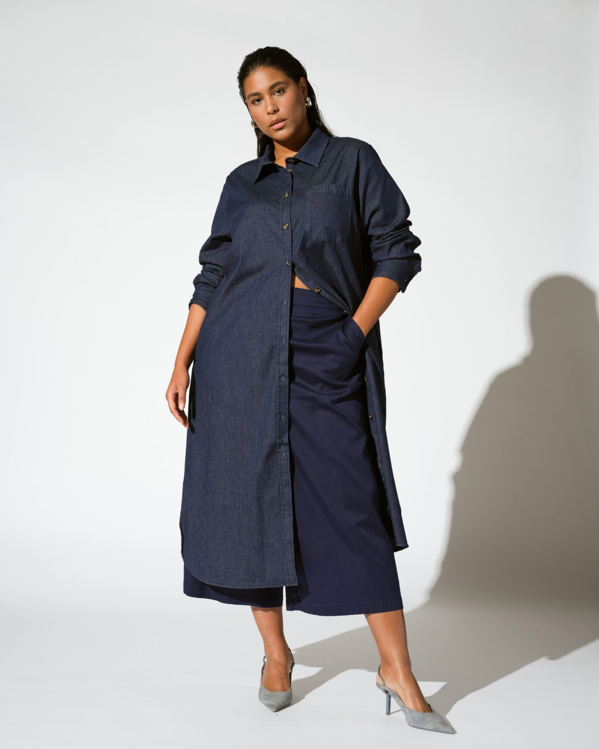 plus size denim dress at Universal Standard