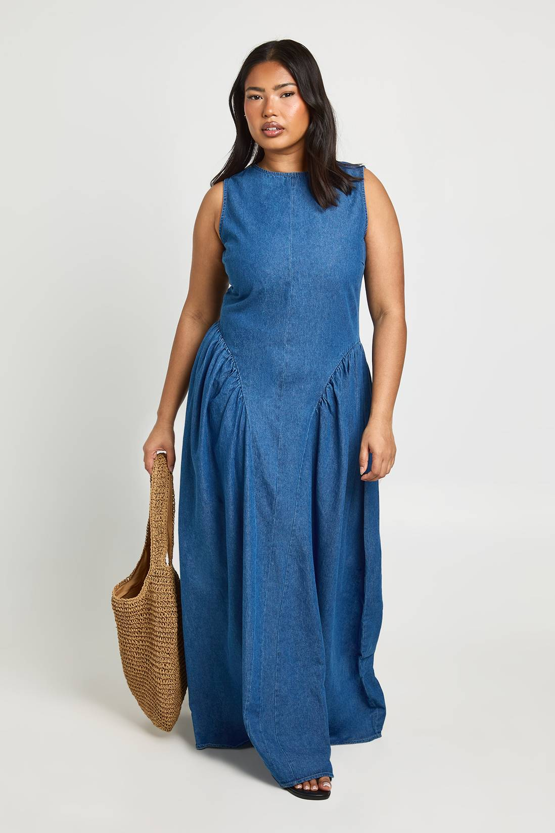 plus size denim dress