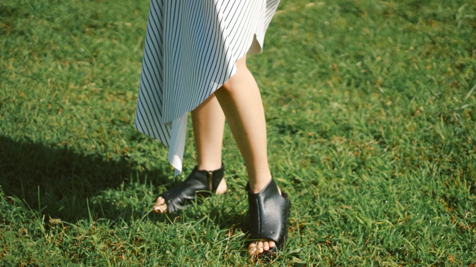 Chic asymmetrical hemline dress