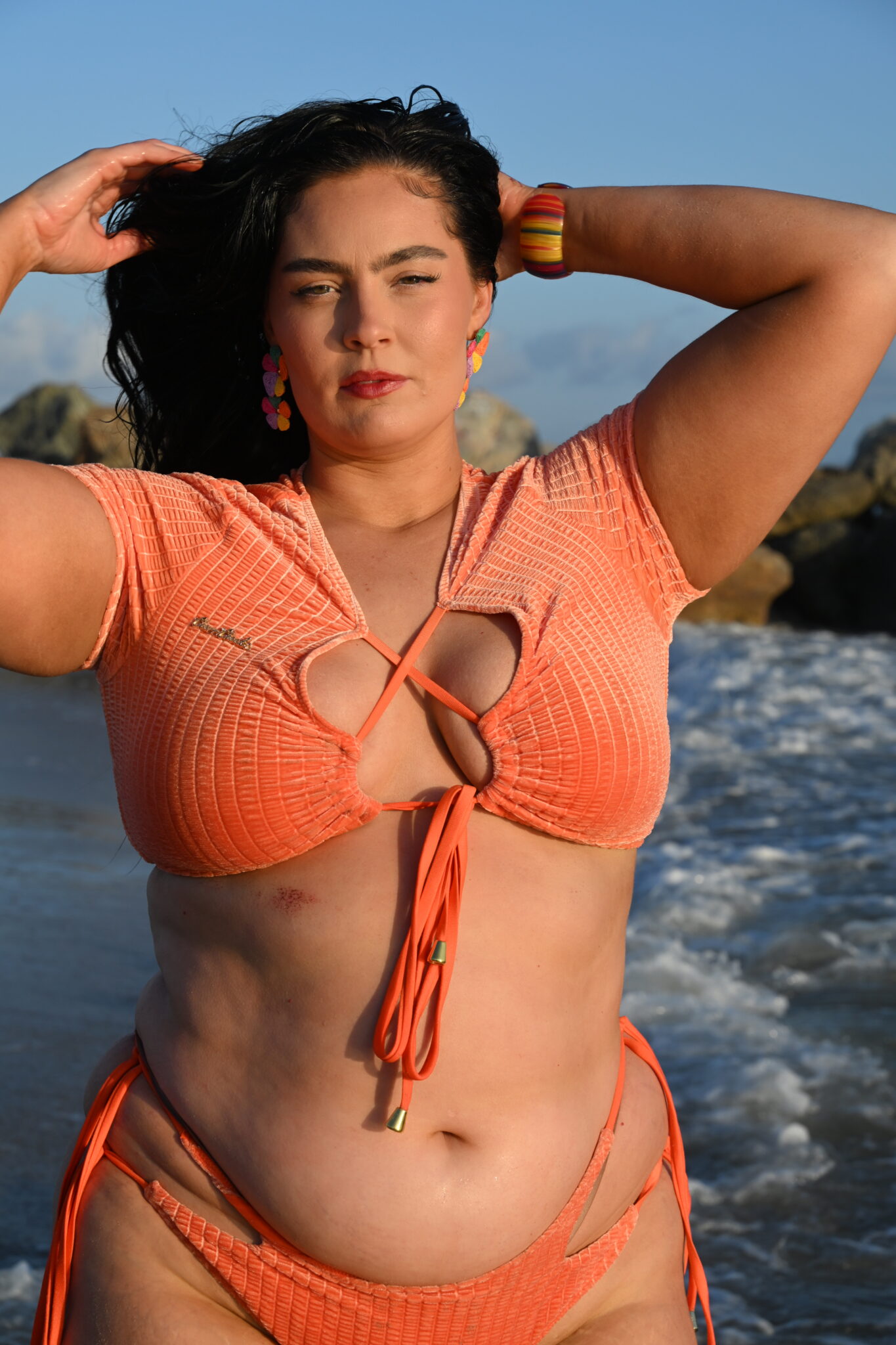 plus size cutout swimwear