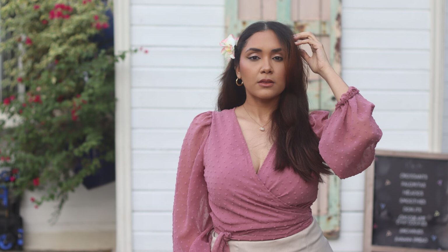 Fuchsia Wrap Blouses