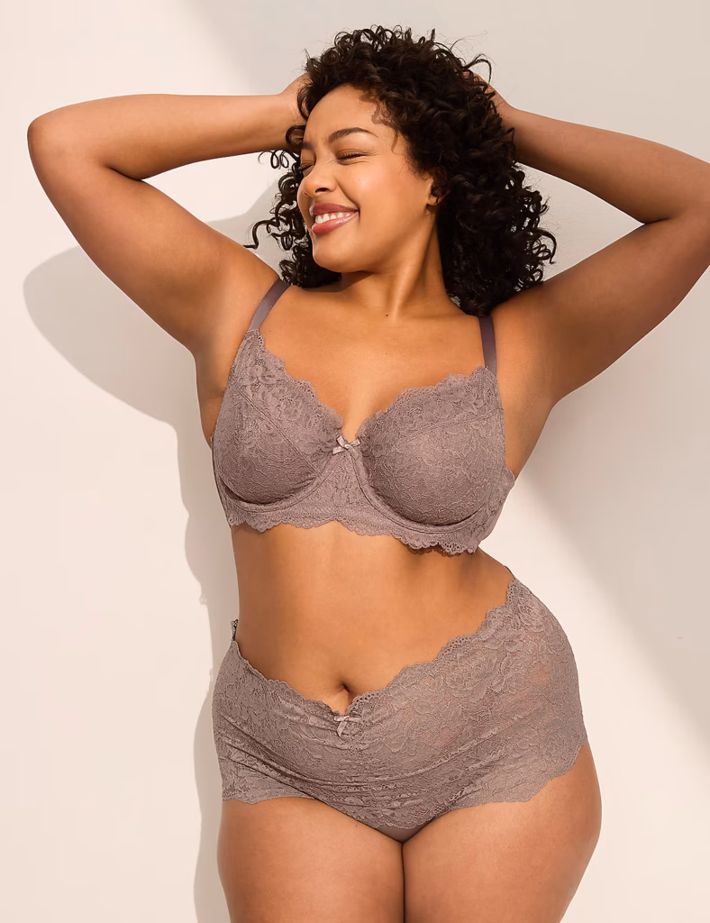 Plus size Lace Wide-Side Thong