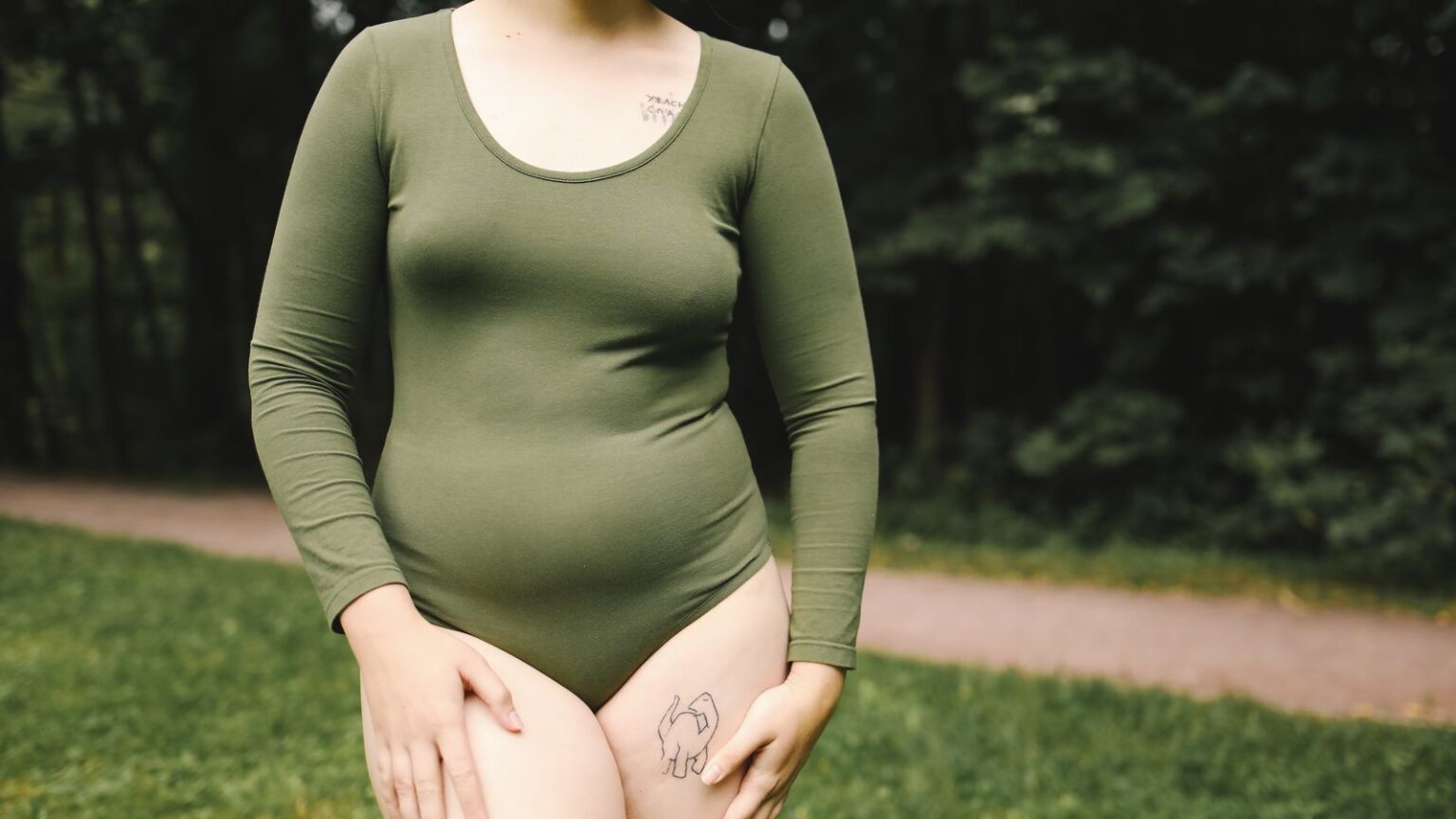 Lady wearing a bodysuit