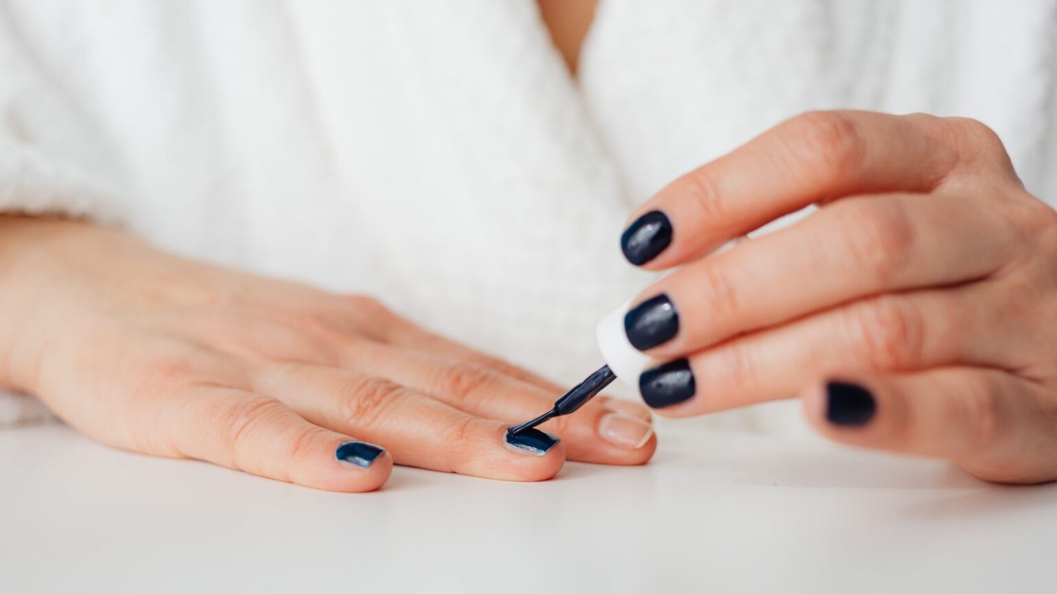 Polished nails