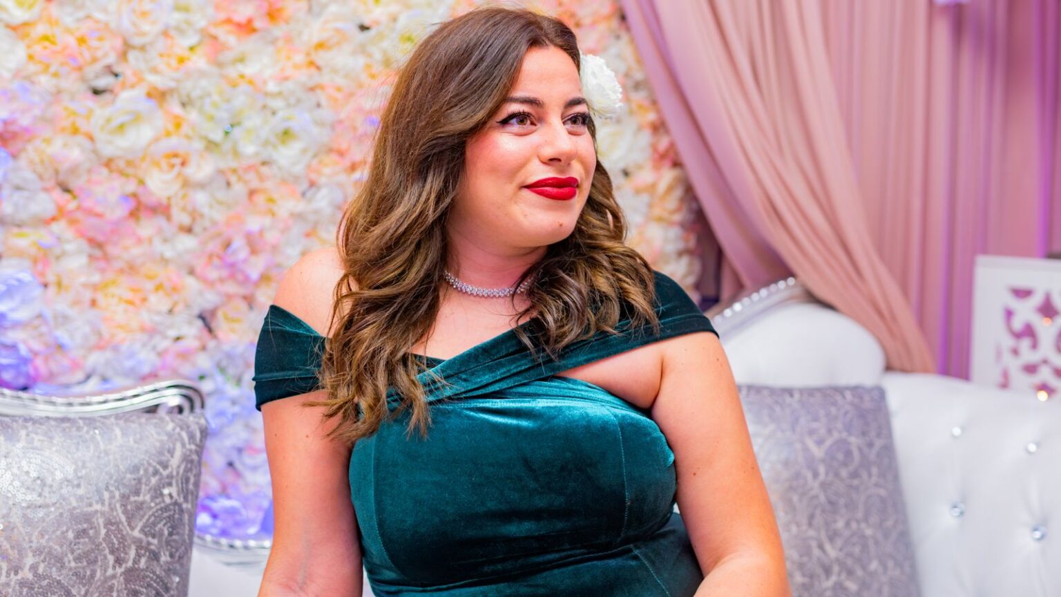 Teal Velvet dress