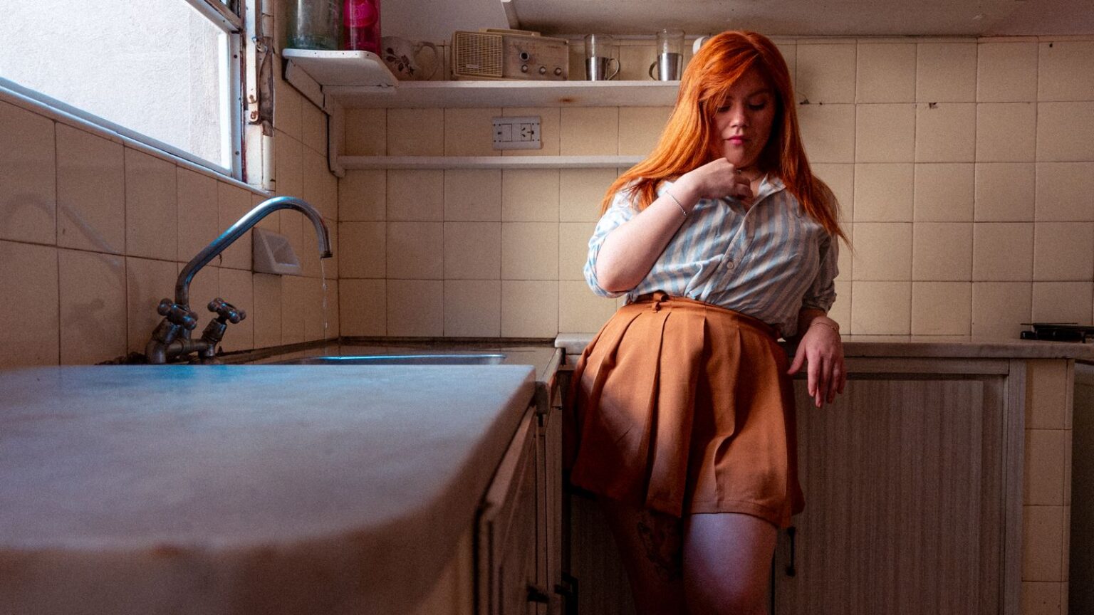 Terracotta Pleated Skirts
