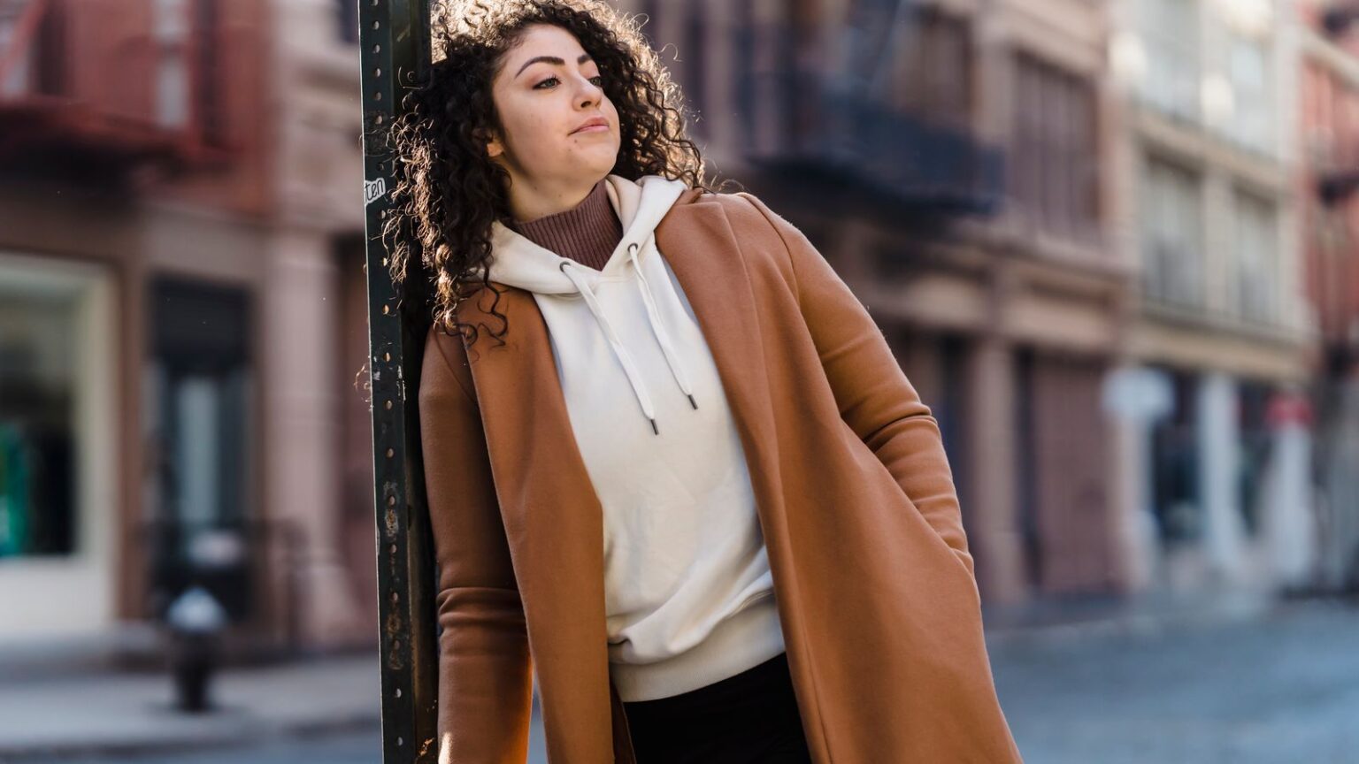 Trench wool coat