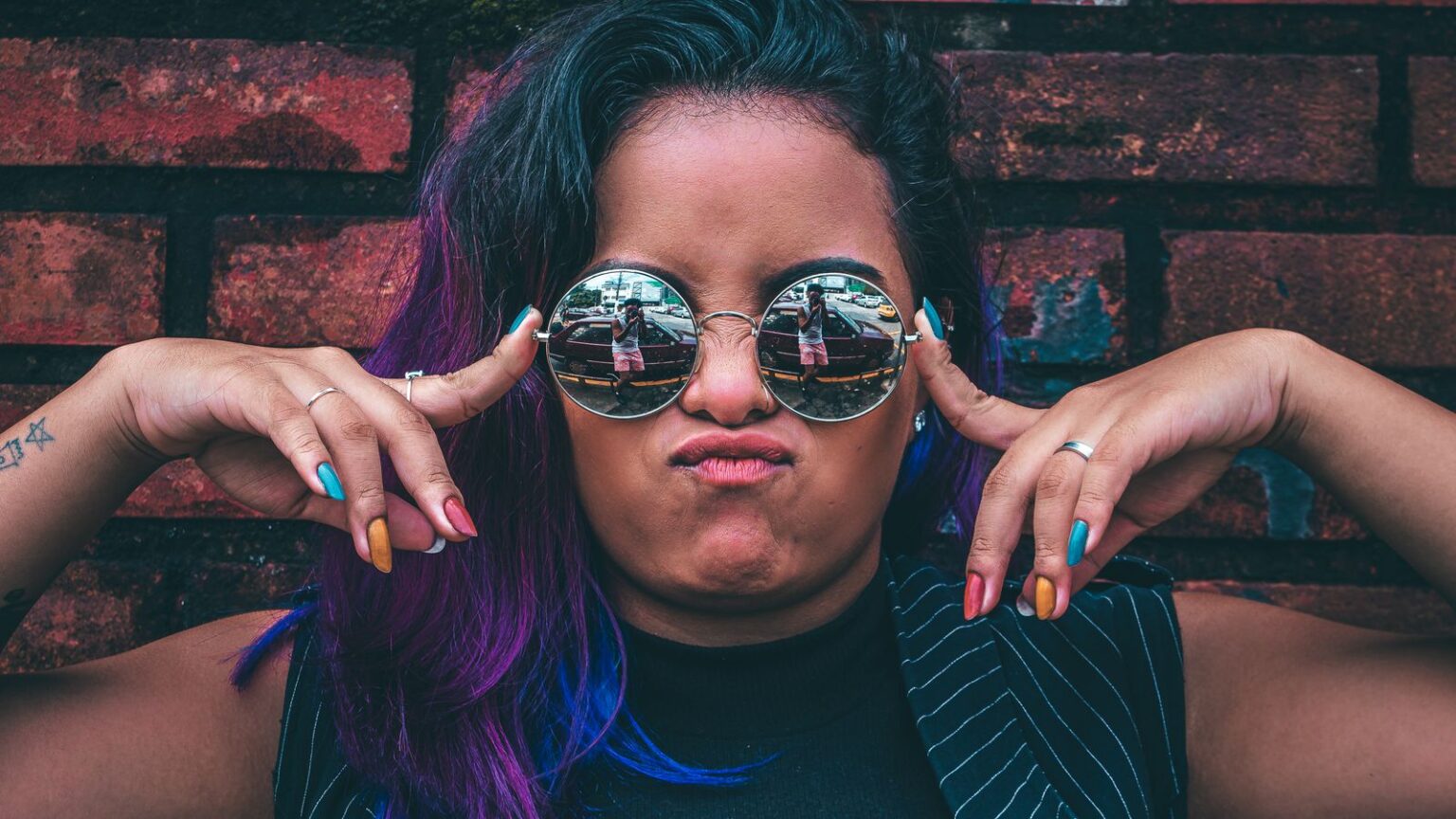Woman in sunglasses