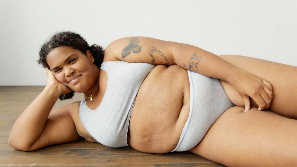 lady wearing underwear
