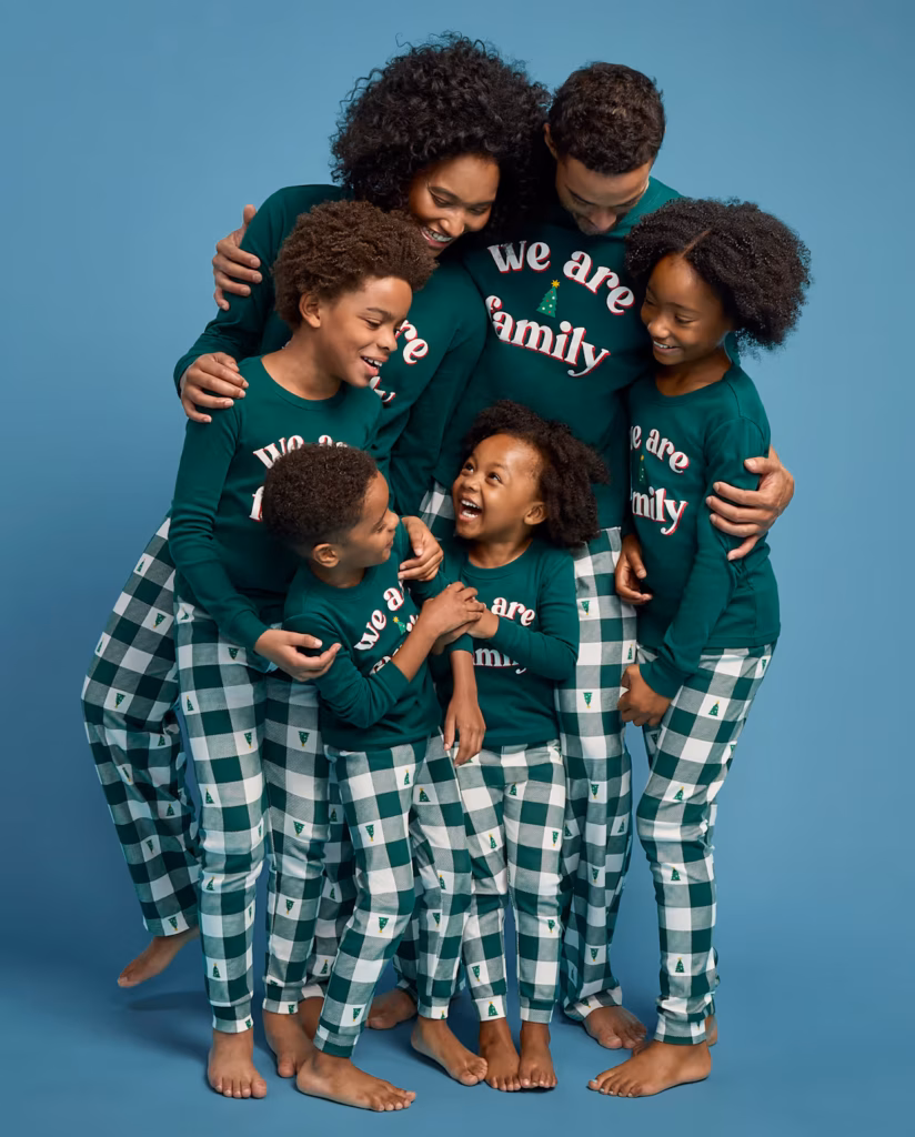 matching plus size family pajamas