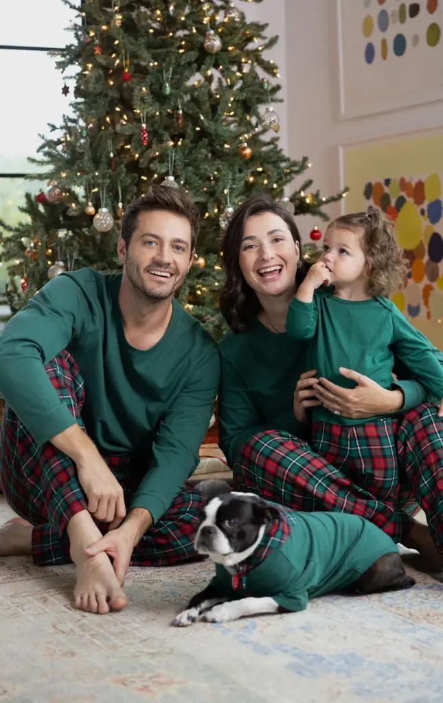 Matching plus size family pajamas- Christmas Plaid Matching Family Pajamas