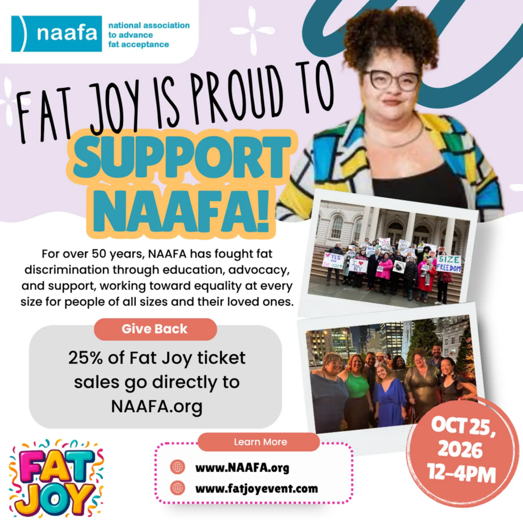 NAAFA parter for Fat Joy Event